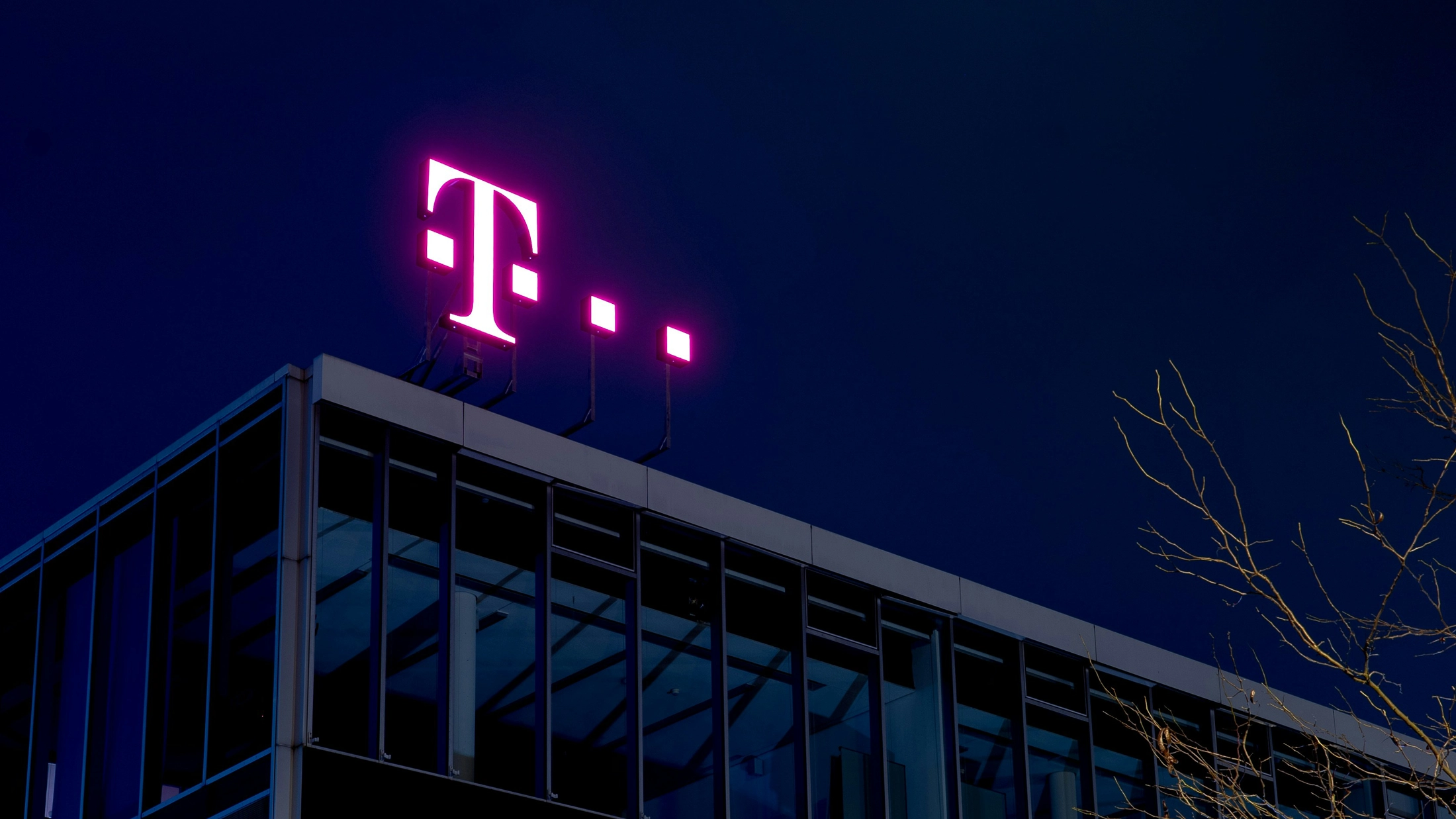 Deutsche Telekom logo in the headquarters