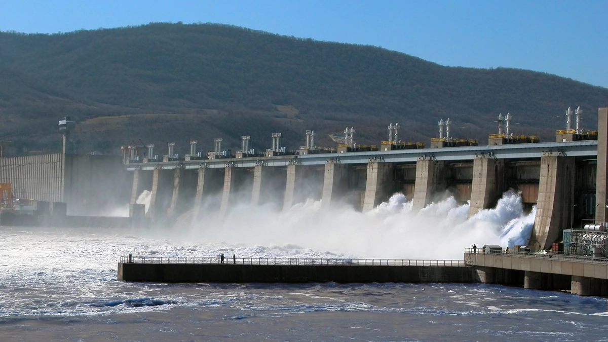 Photo of hydroelectric dam in Romania