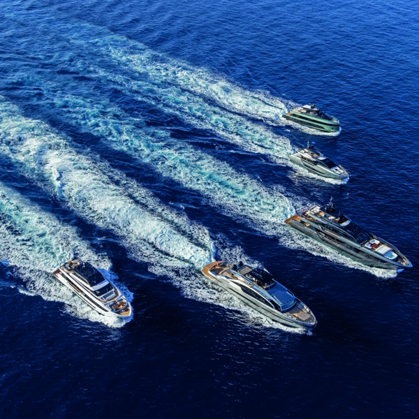 A photo of a flotilla of boats in the sea
